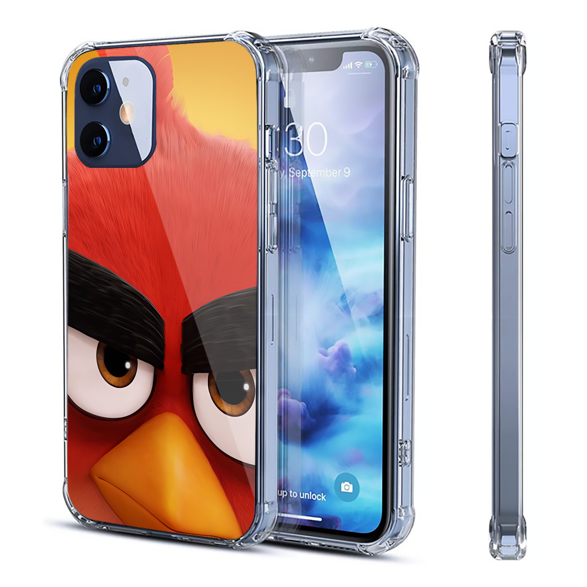 （画像用） Angry Birds アングリーバード 【iPhone 12シリーズ対応】透明スマホケース（クリアソフトケース）